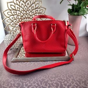 Monikadan crossbody duffle shoulder women hand bag red medium